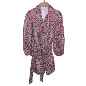 NWT YH&CO gorgeous belted pattern dress with ballon sleeves 8